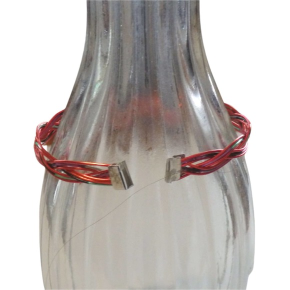 Red and Green Variegated Wire Bracelet 4005 - Picture 3 of 7